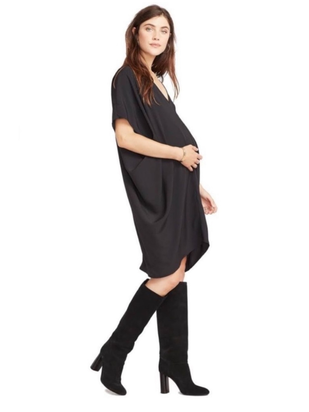 HATCH The Slouch Dress Maternity Pregnancy Black